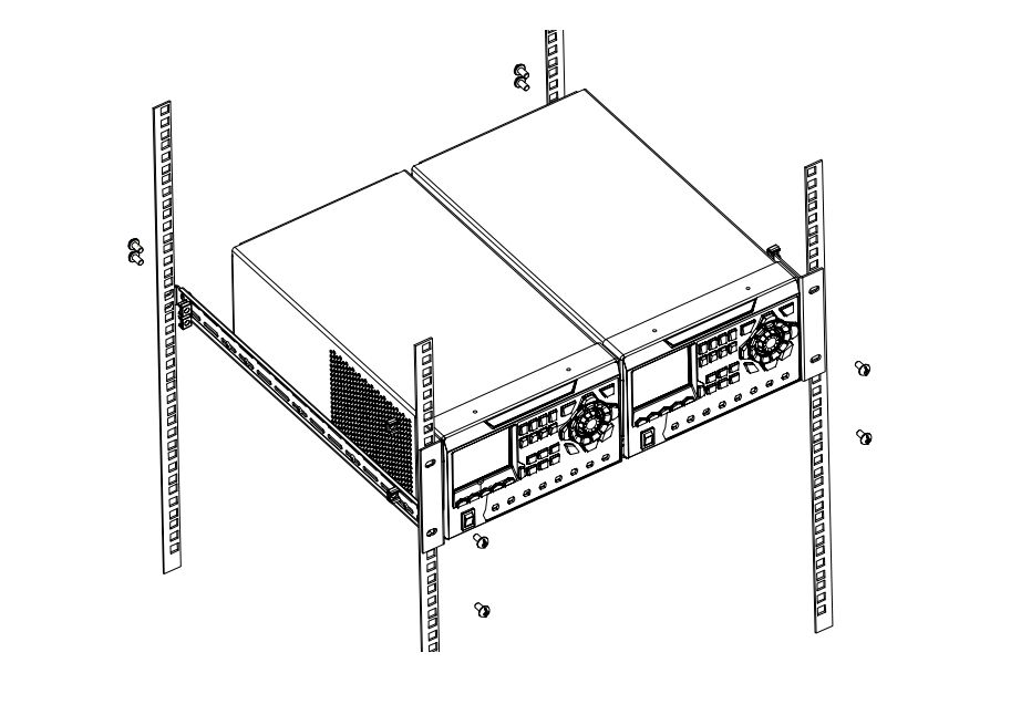 Rigol RM-2-DP800 Räkkikehikon kiinnitys kahdelle DP800, DP900, DP2000 tai DL3000