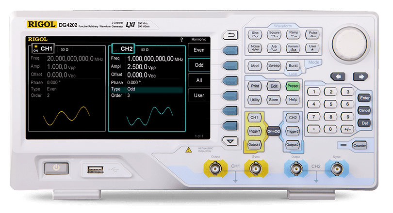 Rigol DG4000 Rigol DG4102 Funktiogeneraattori/vapaan aaltomuodon generaattori 100MHz - Image 1