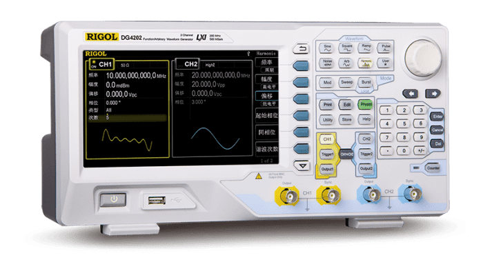 Rigol DG4102 Funktiogeneraattori/vapaan aaltomuodon generaattori 100MHz - Image 2