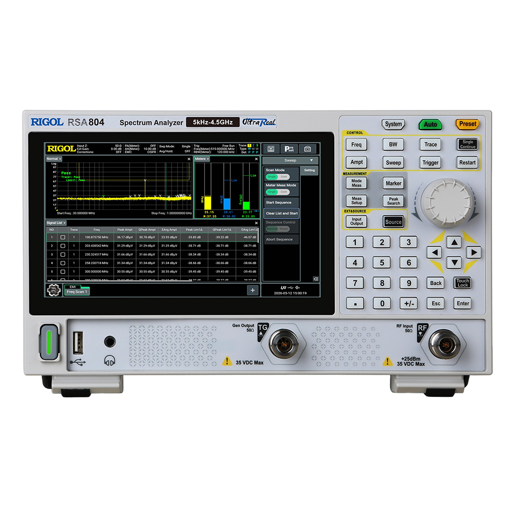 Rigol RSA804 Rigol RSA804 Reaaliaikainen spektrianalysaattori 5 kHz ~ 4,5 GHz - Image 1